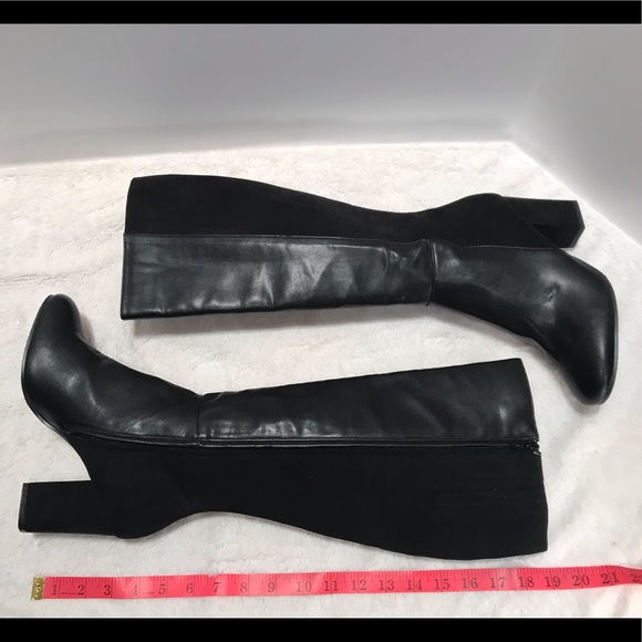 Attitude Faux Leather Heeled Boots Size 8 - Picture 2 of 10